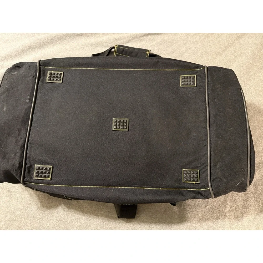 VTG Y2K Rossignol Black Yellow Ski Boot Gear XL Duffel Tote Travel Bag Outdoor